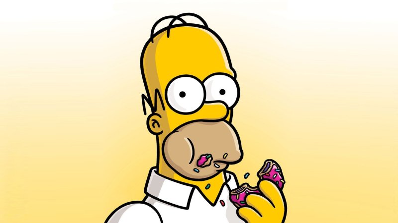 Гомер симпсон с пончиком