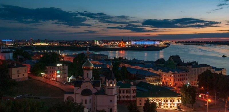 Ночная стрелка Нижнего Новгорода